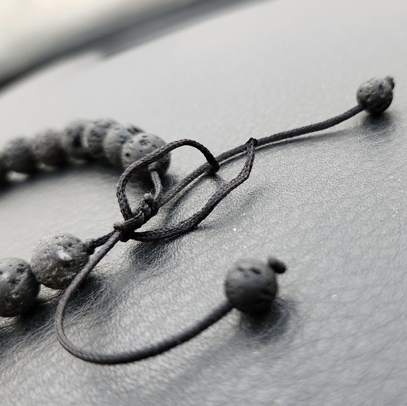 Lava Rock - Rainbow Beaded Bracelet - Picture 3 of 7